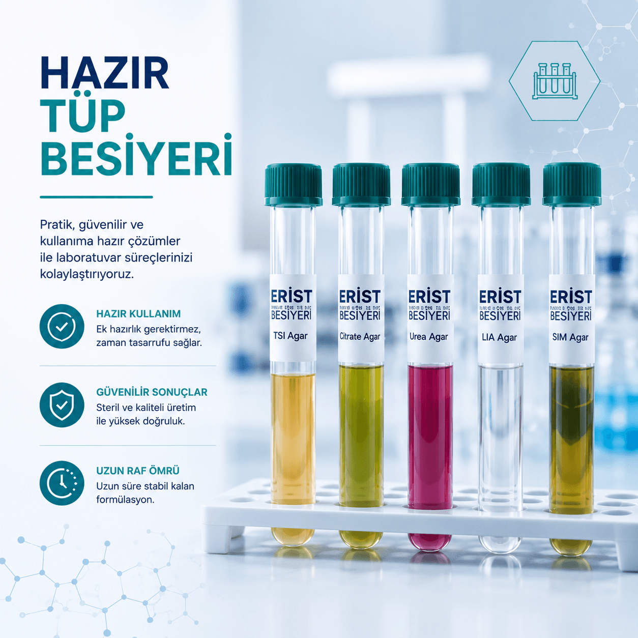 Hazır Tüp Besiyeri